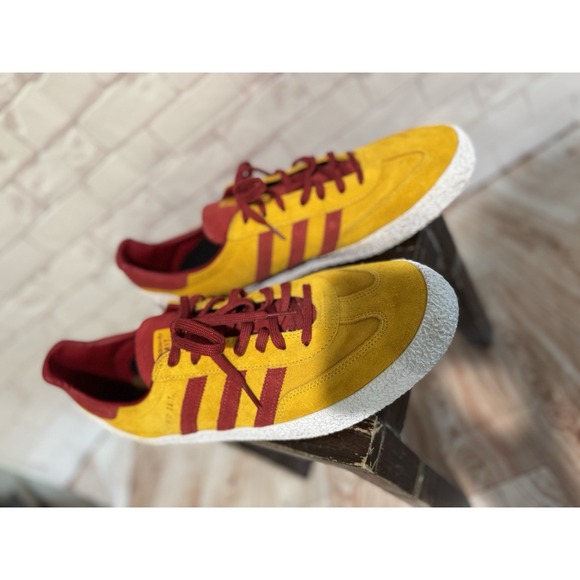 Adidas x BAIT One Punch Man Yellow Red Suede Sneakers Men's Size 14 - Picture 3 of 9